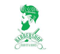 Barber Shop Logo Traditional Barber Shop Logo Wall Decals 34x47.9cm Can Modify and add Information Green