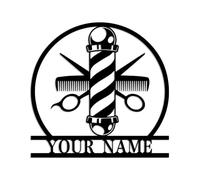 Barber Shop Metal Wall Art, Woman Face Beauty Center Metal Wall Decor,Custom Barber Shop Sign, Personalized Hair Dresser Metal Sign, Hair Salon Sign, Hair Stylist Sign (Barber F)