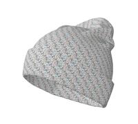 Barber Shop Monochrome Style Print Knitted Beanie Men Women Sppleness Warm Cute Cap Fashionable Cold Weather Hat Black
