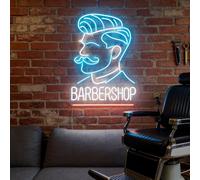 Barber Shop Neon Signs for Wall Decor: LED Barber Neon Lights Business Sign, Suitable for Hair Salon Art Decor, Gift for Family Friends Boys