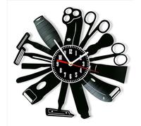 Barber Shop Vinyl Record Wall Clock Retro style Wall clock Silent Home Decor Art Special Home Accessories Creative Personality Gift
