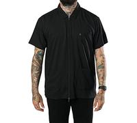 Barber Strong Barber Jacket, Men's Black, Hair Repellent, Lightweight and Breathable Vented Side Panels, Features Easy Hair Removal and 2-Way Zipper Closure, 2X, Great for Pet Grooming