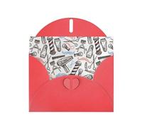 Barber Supplies Pattern Printing Holiday Happy Birthday Cards Gift With Envelope And Note Tag For Women Men Wife Mom Husband