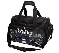 Barber Toolkit Makeup Tools Bag - Salon Shoulder Cosmetic Case | Durable Professional Organizer for Eye Shadow, Lipstick, Clippers, Scissors, Brushes, Portable Storage Bag for Travel, Stylists, Daily
