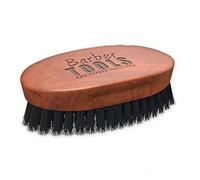 BARBER TOOLS Beard and mustache brush. Made with beech wood and 100% wild boar bristle. It is ideal for the use of oil, balm, wax and all beard care.