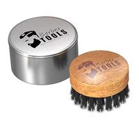 ✮ BARBER TOOLS ✮ Round beard brush with its metal box.
