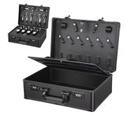 Barber Travel Case - Professional Hard Large Capacity Trimmer Organizer With Locks | Barbers Combs Clippers Briefcase, Secure Salon Tool Storage Box, Portable Grooming Equipment Holder | For Salon Tru