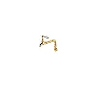 Barber Wilsons Concealed R260 Bib Taps Finish: Weathered Bronze, Shield Under Tap Head: No Shield - 1890s, Tap Head Style: China Lever Ceramic Disc (1
