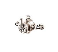 Barber Wilsons Exposed Thermostatic Mixer With Compression Elbows - RPS53CU Finish: Satin Nickel, Tap Head Style: China Lever Ceramic Disc (1/4 turn)