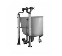 Barber Wilsons Free Standing Bath Filler Tap With Floor Standards, Waste & Overflow - 3310RT/3310RT Finish: Polished Brass, Floor Standards: 2 Inc