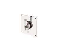 Barber Wilsons Recessed Thermostatic Shower Mixer Square Wall Plate - PS53CSQ Finish: Inca, Tap Head Style: China Lever Ceramic Disc (1/4 turn)