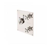 Barber Wilsons Recessed Thermostatic Three Way Control Shower Mixer Valve - PS53C2 Finish: Satin Nickel, Tap Head Style: China Lever