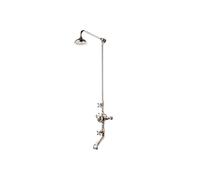 Barber Wilsons Thermostatic Dual Control Shower & Bath Filler Tap With Shower Arm & Rose - 5700BA Finish: Polished Brass, Shower Rose: 12 Inch