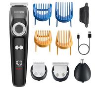 BarberBoss 3-in-1 Men’s Beard Trimmer, Hair Clippers for Men, Cordless Waterproof Grooming Kit, Nose & Ear Trimmer, Professional Groomer Men