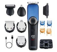 BarberBoss 5-in-1 Beard Trimmer for Men, Cordless Men’s Hair Clippers, Nose & Ear Trimmer, Waterproof Men’s Grooming Kit with Precision Dial, Beard Groomer for Men