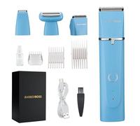 BarberBoss All-in-One Beard Trimmer Men, Body Groomer, Mens Grooming Kits, Hair Trimmer Men, Clippers for Men Haircut, Face Grooming, Hair Clipping, 4 Guide Combs QR-6053