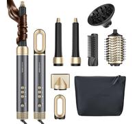 BarberBoss All-in-One Hot Air Styler, Professional Fast Drying Hair Dryer, Anti Frizz, Negative Ionic Technology Air Styler, Volumiser and Curler, Straightener, High Speed Hair Styling Tool, QR-8820