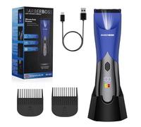 BarberBoss Balls Trimmer Men, Pubic Hair Trimmer for Men, Groin & Body Shaver, Body Groomer, Intimate Hair Clippers with Travel Lock, QR-2021