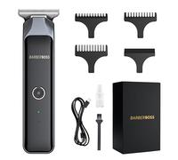 Barberboss Beard Trimmer Men Cordless Hair Clippers Men, Men Haircut Clippers, Hair Trimmer Men with 4 Guide Combs, Mens Grooming Kits QR-2071, Black