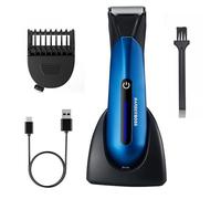 BarberBoss Body & Groin Trimmer, Electric Pubic Hair & Ball Shaver for Men, Precision Body Groomer with Adjustable Length Comb, Men’s Waterproof Intimate Grooming