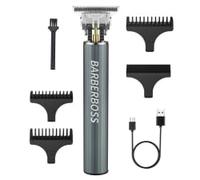 BarberBoss Cordless Hair Clipper, Beard Trimmer for Men, Precision T-Blade Detail Trimmer, Professional Men’s Grooming Kit