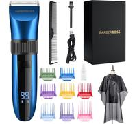 BarberBoss Cordless Self-Sharpening Beard & Hair Trimmer - Waterproof with...