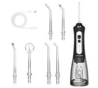 BarberBoss Cordless Water Flosser for Travel & Home, 5 Pressure Modes, 6 Jet Tips, 300ml Tank, USB Rechargeable Oral Irrigator, IPX7 Waterproof, Teeth Cleaner for Braces & Gum Care