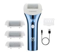 BarberBoss Electric Callus Remover for Feet, Rechargeable Foot File with 3 Roller Heads, LED Screen, Pedicure Hard Skin Remover for Heels