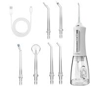 BarberBoss Electric Dental Teeth Flosser, Cordless Water Flosser for Teeth & Gums, 5 Cleaning Modes, 5 Jet Tips, 300ml Water Tank & IPX7 Waterproof, Oral Irrigator