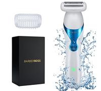 BarberBoss Electric Lady Shaver - Cordless Grooming for Body, Under Arm, Leg, Women's Razor, Wet & Dry Use, Showerproof Design, and Bikini Trimmer QR-8081