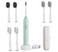 BarberBoss Electric Toothbrush, Sonic Toothbrush for Adults, Adjustable Oscillation, 40°/50°/60° Wave Technology, 5 Brushing Modes, 6 Brush Heads, 45-Day Battery, Travel Case & Smart Timer