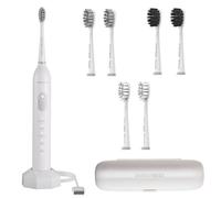 BarberBoss Electric Toothbrush with 6 Brush Heads & Pressure Sensor, Rechargeable Toothbrush for Adults with 5 Modes, Smart Timer, Toothbrush with Travel Kit