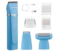 BarberBoss Grooming Kit for Men, Beard, Hair & Body Trimmer, 3 Interchangeable Heads, Ceramic Blades, USB Rechargeable, Waterproof, Face and Body Clipper Set