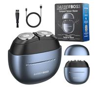BarberBoss Men’s Compact Sensor Shaver, Touch-Swipe Smart Sensor ShaverDual-Ring Rotary Head, 9000 RPM Motor and Magnetic Blade System, Portable Electric Razor for Men, QR-2711