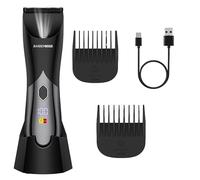 BarberBoss Men’s Intimate Trimmer, Cordless Body Groomer, Waterproof Electric Hair Trimmer, Adjustable Length Settings for Full-Body Grooming, Electric Clipper for Men