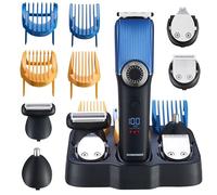 BarberBoss Men’s Rechargeable Grooming Kit, Beard, Hair & Body Trimmer with 39 Cutting Lengths, Waterproof Design, USB-C Charging & Digital Display, Hair Clippers for Men