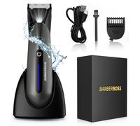 BarberBoss Men's Body Groomer, Groin, Pubic & Ball Hair Trimmer | Waterproof Body Shaver, Cordles Body Groomer and Men's Ball Shaver