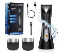BarberBoss Men's Body Groomer, Pubic Hair Trimmer for Men, Hair Clippers, Ball Trimmer Men, Waterproof and Rechargeable Groin & Ball Shaver, Intimate Hair Clippers with Travel Lock