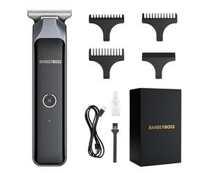 Barberboss Men's Grooming Kit, Cordless Hair Trimmer, Haircut Clippers, Beard Trimmer with 3 Guide Combs, Men's Grooming Kit QR-2071