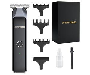 Barberboss Men's Trimming Kit: Beard and Hair Clipper Set with 4 Guide Combs, Wireless Haircut Clippers for Men, All-in-One Men's Hair Grooming Kit