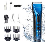 Barberboss Professional Men’s Hair Trimmer, Rechargeable Shaver, Men & Boys Beard Trimmer, Three Speed Adjustment, Cordless Hair Clipper, Waterproof Design, Ultimate All-in-One Men's Grooming Kit