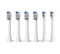 BarberBoss QR-7301 Replacement Toothbrush Heads, 4 Standard Heads and 2 Mini Heads, Dupont Bristles Head, Compatible with BarberBoss Electric Toothbrush (Pack of 6, White)