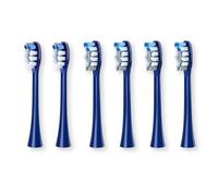 BarberBoss QR-7306 Replacement Toothbrush Heads, Standard (4 Heads) & Mini Brush Heads (2 Heads) with Gentle Bristles, Compatible with BarberBoss Electric Toothbrush (Pack of 6, Navy)