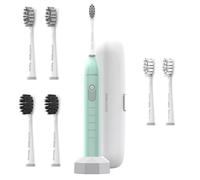 BarberBoss Sonic Toothbrush for Adults, Adjustable Cleaning Angles, 5 Cleaning Modes, 6 Brush Heads, Electric Toothbrush, Splash-Resistant Start, 45-Day Battery & Travel Set