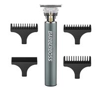 BarberBoss T-Blade Hair Clipper, Beard Trimmer for Men, Cordless Detail Hair Clippers, Precision Grooming Kit with USB Charging & 3 Guide Combs