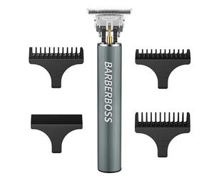 BarberBoss T-Blade Hair Clipper, Beard Trimmer for Men, Cordless Detail Hair Clippers, Precision Grooming Kit with USB Charging & 3 Guide Combs