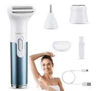 BarberBoss Women’s Electric Shaver, Rechargeable 3-in-1 Cordless Hair Removal, Women’s Trimmer for Face, Body & Bikini, Compact Groomer with 3 Precision Heads, USB Charging