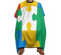 Barbers Cape Autism Awareness Pattern Hairdressers Gown Waterproof Salon Capes Apron Professional Cutting Gowns For Kids Coloring Styling Hairdressers 140X168Cm
