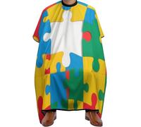 Barbers Cape Autism Awareness Pattern Salon Capes Apron Hair Styling Cutting Gowns Barber Accessories Cape For Hair Cutting For Kids Barbershop Adults 140X168Cm