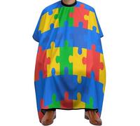 Barbers Cape Autism Awareness Pattern Salon Capes Apron Unisex Barber Gown Barber Accessories Cutting Gowns For Barbershop Hairdressers Coloring Styling 140X168Cm